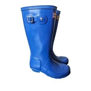 Kids Royal blue Hunter boots size 1 B /2 G